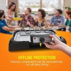 Aigostar Lava 30LDQ - Elektrische Grill - BBQ - Tafel Barbecue - Grilloppervlakte 41 X 24 Cm - 2000 Watt -Keukengrill Winkel 1200x1200 530