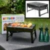 Merkloos Decopatent® Portable Houtskool BBQ - Barbecue - Inklapbaar - Barbecue Houtskool - Tafel Grill - Camping - Strand - Festival - Park -Keukengrill Winkel 1200x1200 538