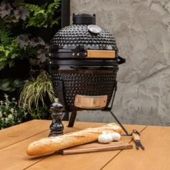 BluMill Kamado BBQ Egg - Kamado 13 Inch - Incl. Vlees Thermometer - Houtskoolbarbecues - Zwart - Ø 27cm -Keukengrill Winkel 1200x1200 566