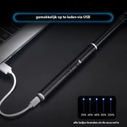 Oplaadbare Lange Dunne Elektrische Aansteker - Duurzame Plasma Aansteker - Inclusief Cadeauverpakking - BBQ – Kaarsen - Zwart -Keukengrill Winkel 1200x1200 57