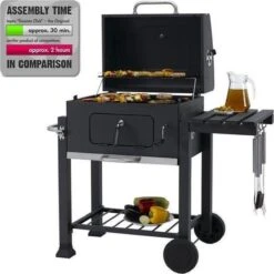 Tepro Toronto Click Barbecue Bbq Houtskool - Grilloppervlak (LxB) 56 X 42 Cm - Met Thermometer In De Deksel - RVS - Houtskoolbarbecue -Keukengrill Winkel 1200x1200 592
