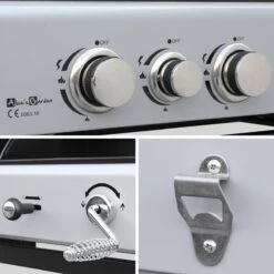 Alice's Garden Houtskool Barbecue - Grilloppervlak (LxB) 41 X 44 Cm - Gas En Houtskool - 3 Branders - Marsac Zwart -Keukengrill Winkel 1200x1200 633