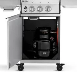 Burnhard Gas BBQ FRED JR. Deluxe - 2 Branders - Incl. Keramische Infraroodbrander & Afdekhoes - Deluxe -Keukengrill Winkel 1200x1200 637