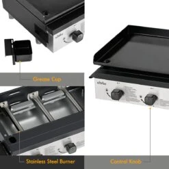 Bighorn Plancha Grill - Gasbarbecue – Tabletop – Draagbaar – 3 Branders -Keukengrill Winkel 1200x1200 650