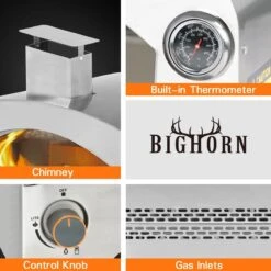 Bighorn Outdoor Edelstaal Gas Pizza Oven - Draagbare Gas Barbecue - Edelstaal -Model SRGG20001 -Keukengrill Winkel 1200x1200 662