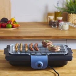 Moulinex BG134812 Barbecue Tafelblad Electrisch 2100W Zwart, Blauw, Zilver Barbecue -Keukengrill Winkel 1200x1200 685