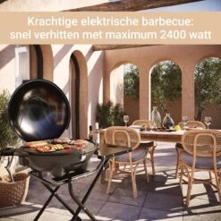 SUNTEC Elektrische BBQ 9493 - Geschikt Voor Buiten Als Tafelbarbecue Of Staande Barbecue - Barbecue Voor Balkon, Terras, Tuin En Camping - Elektrisch Barbecueën Met Max. 2400 Watt - Mobiel Onderstel -Keukengrill Winkel 1200x1200 692