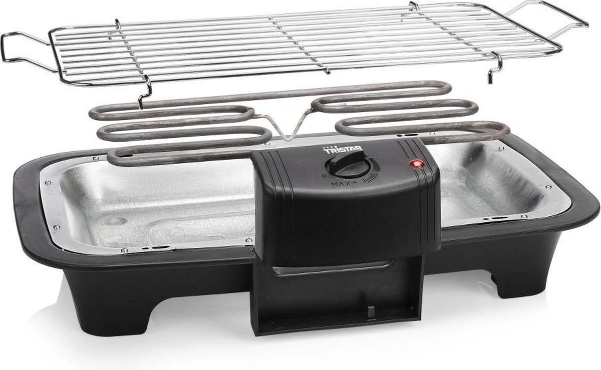 Tristar BQ-2813 Electrische Tafelbarbecue - Grilloppervlak (LxB) 38x22 Cm - 2000W - Zwart 9 Tristar BQ-2813 Electrische Tafelbarbecue - Grilloppervlak (LxB) 38x22 Cm - 2000W - Zwart - Afbeelding 7