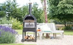 Merkloos MaxxGarden Pizza Oven - Smoker Barbecue Houtskool 45 X 65 X 158cm -Keukengrill Winkel 1200x745