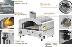 Bighorn Outdoor Edelstaal Gas Pizza Oven - Draagbare Gas Barbecue - Edelstaal -Model SRGG20001 -Keukengrill Winkel 1200x787 1