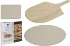 Merkloos Excellent Houseware Pizza-baksteen - Met Pizza-schep -Keukengrill Winkel 1200x792