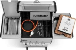 Burnhard Gas BBQ FRED JR. Deluxe - 2 Branders - Incl. Keramische Infraroodbrander & Afdekhoes - Deluxe -Keukengrill Winkel 1200x796
