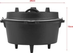 Dutch Oven Enkhuizen Met Deksel Gietijzer Zwart 4,2 L -Keukengrill Winkel 1200x877