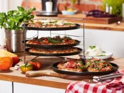 Pizza - Pizzarek - Pizza Oven - Zenker - Pizzabakset - 5 Delige Set Voor 4 Pizza's - Ø 28,5 Cm - Antiaanbaklaag Van ILAG® - Pizzaplaat - Pizza -Keukengrill Winkel 1200x900 11