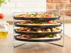 Pizza - Pizzarek - Pizza Oven - Zenker - Pizzabakset - 5 Delige Set Voor 4 Pizza's - Ø 28,5 Cm - Antiaanbaklaag Van ILAG® - Pizzaplaat - Pizza -Keukengrill Winkel 1200x900 13