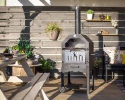 Merkloos MaxxGarden Pizza Oven - Smoker Barbecue Houtskool 45 X 65 X 158cm -Keukengrill Winkel 1200x956