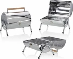 BBQ Collection Houtskoolbarbecue - Cilinder - Chroom 24 BBQ Collection Houtskoolbarbecue - Cilinder - Chroom -Keukengrill Winkel 1200x972