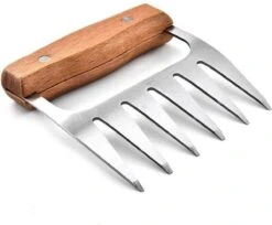 GrillX Luxe Vleesklauwen - Houten Handvat - RVS Meat Claws - Vleesshredder - Pulled Pork, Chicken - BBQ Accesoires -Keukengrill Winkel 1200x992