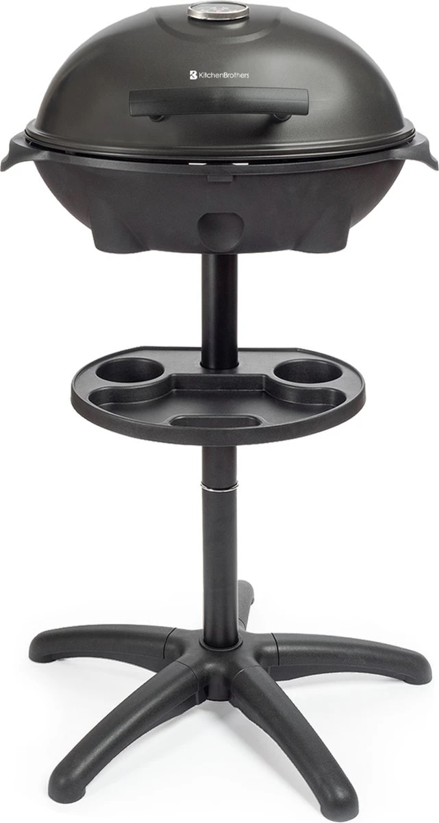 KitchenBrothers Elektrische BBQ - Met Grillplaat - Anti-aanbaklaag - Incl. Plank/Houders - Grilloppervlak 46,5x33,8cm - Tot 300°C - 2400W - Zwart 4 KitchenBrothers Elektrische BBQ - Met Grillplaat - Anti-aanbaklaag - Incl. Plank/Houders - Grilloppervlak 46,5x33,8cm - Tot 300°C - 2400W - Zwart - Afbeelding 2