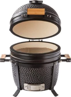Patton Kamado 15" - Tafel Model - Keramische Barbecue - Premium Black - Medium - Compleet - Mat Zwart -Keukengrill Winkel 873x1200