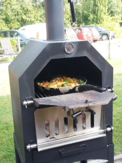 Merkloos MaxxGarden Pizza Oven - Smoker Barbecue Houtskool 45 X 65 X 158cm -Keukengrill Winkel 900x1200 14