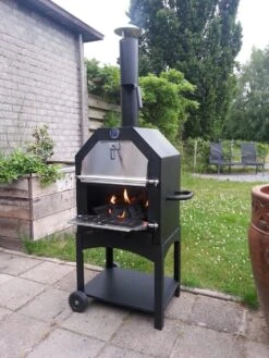 Merkloos MaxxGarden Pizza Oven - Smoker Barbecue Houtskool 45 X 65 X 158cm -Keukengrill Winkel 900x1200 16