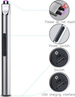 Staza - Oplaadbare Lange Elektrische Aansteker - Duurzame Plasma Aansteker - Inclusief Cadeauverpakking - BBQ - Kaarsen - Zwart -Keukengrill Winkel 936x1200