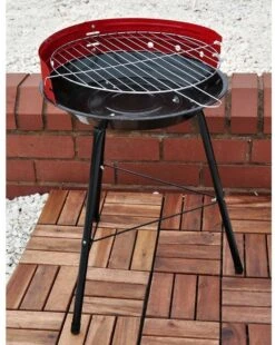 Houtskoolbarbecue Ø33 Cm | Verstelbare Grill BBQ | Halfopen | Zwart / Rood -Keukengrill Winkel 957x1200 1